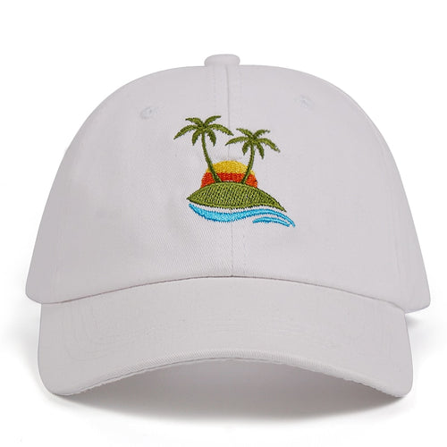 Palm Trees Curved Dad Hat