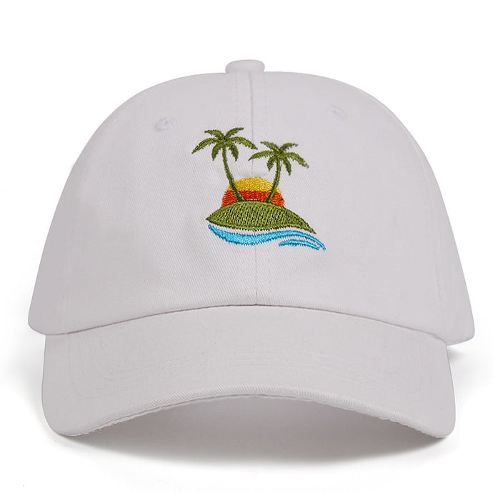 Palm Trees Curved Dad Hat