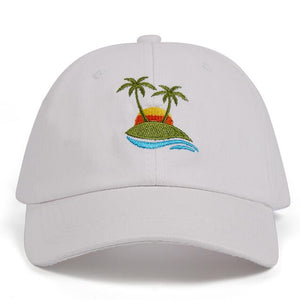 Palm Trees Curved Dad Hat