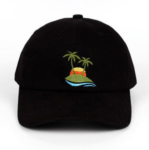 Palm Trees Curved Dad Hat