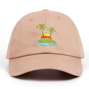 Palm Trees Curved Dad Hat